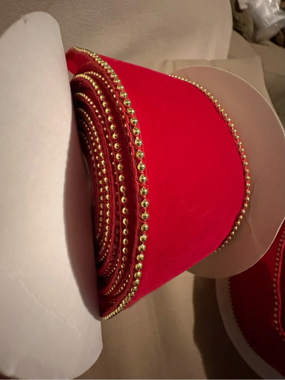 Red Decorative Ribbon Roll. Only New One is the Maroon One.